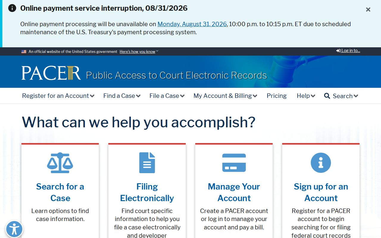 Sandusky County court records and PACER federal docket access