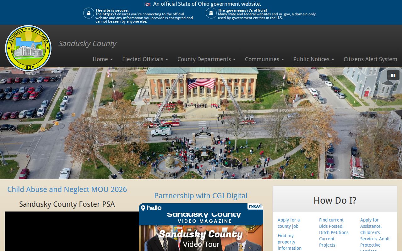 Sandusky County court docket county government public record search links