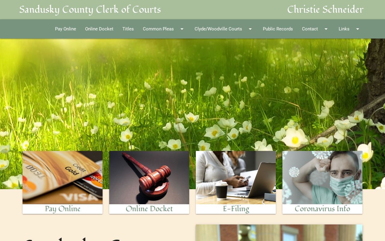 Sandusky County court docket Clerk of Courts official overview and records office